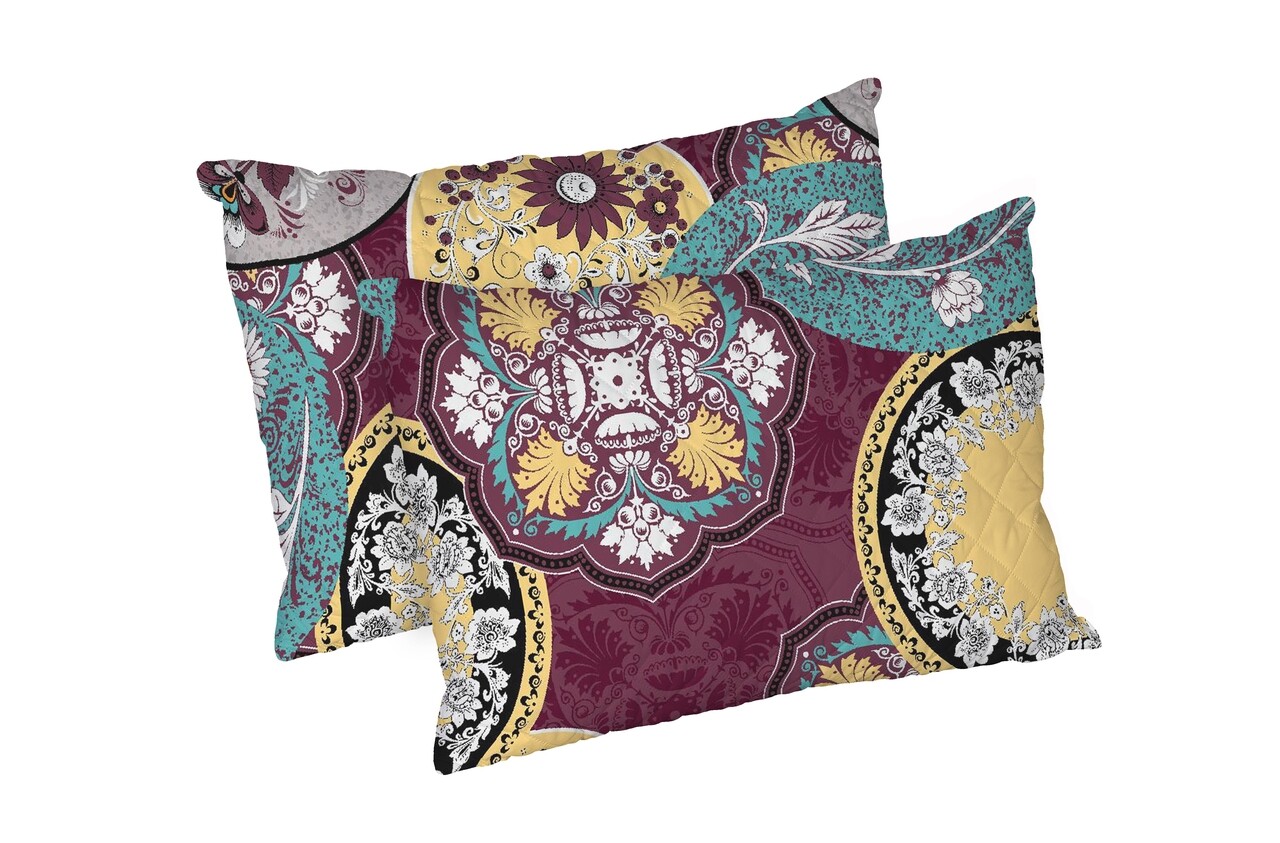 Set 2 perne Mandala, microfibra matlasata Alcam, 50x70 cm - imagine 5